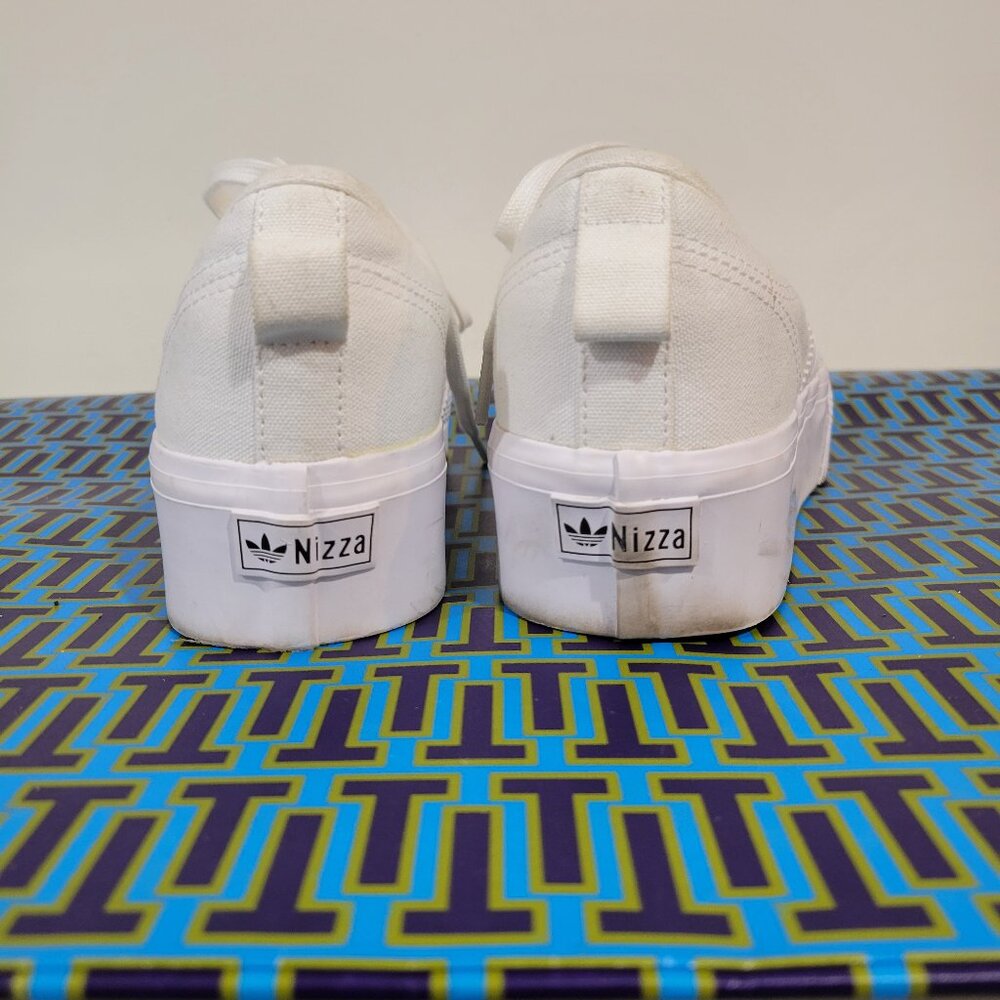 ADIDAS White Platform Canvas Sneaker Size 8.5 - Picture 12 of 14